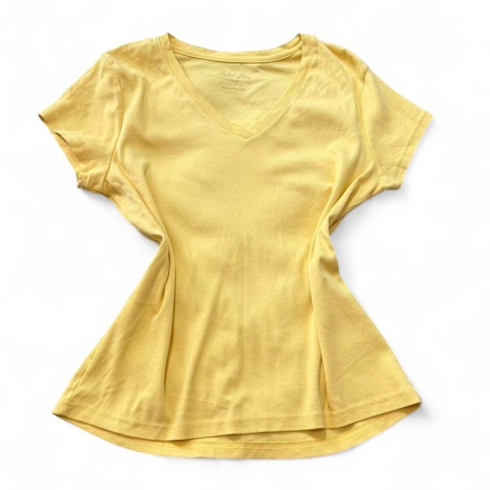 Vintage 90s/Y2K Faded Glory V Neck Tee, Women's Size L